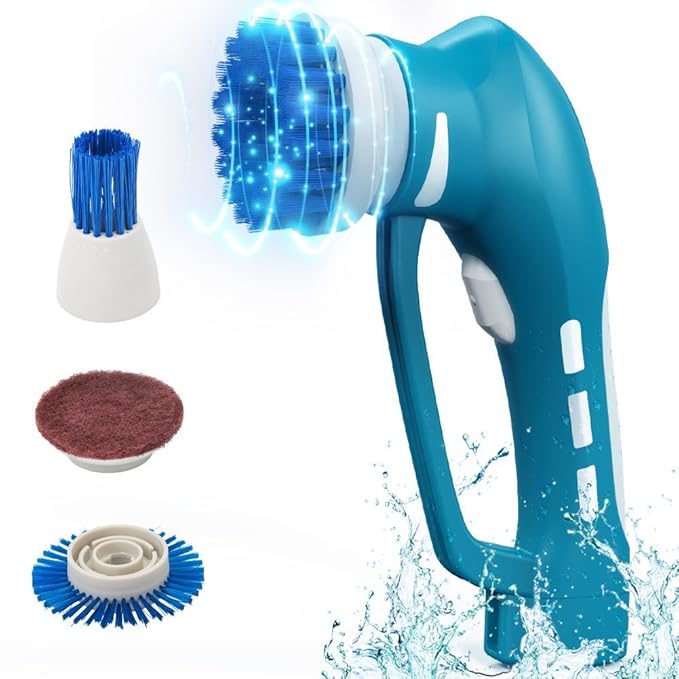 EVERTOP Household Handheld Electric Power Scrubber for Bathroom and