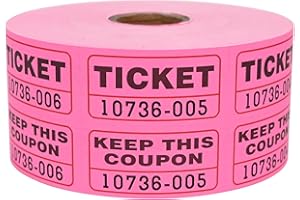 1000 L LIKED Raffle Tickets,Neon Pink,Self Adhesive,Double Rolls, Use for Events, Entry, Prizes Stickers or Teacher Stickers, Classroom Stickers,Motivational Stickers for Kids Stickers for Students