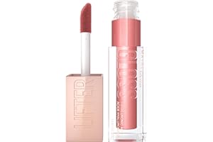 Maybelline New York Lifter Gloss, Hydrating Lip Gloss, High Shine for Fuller Looking Lips, Moon, Nude Pink, 5.4 ml
