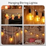 KGROTE 60Pcs Outdoor Light Hooks Adhesive Fairy Clips Small Clear view 6