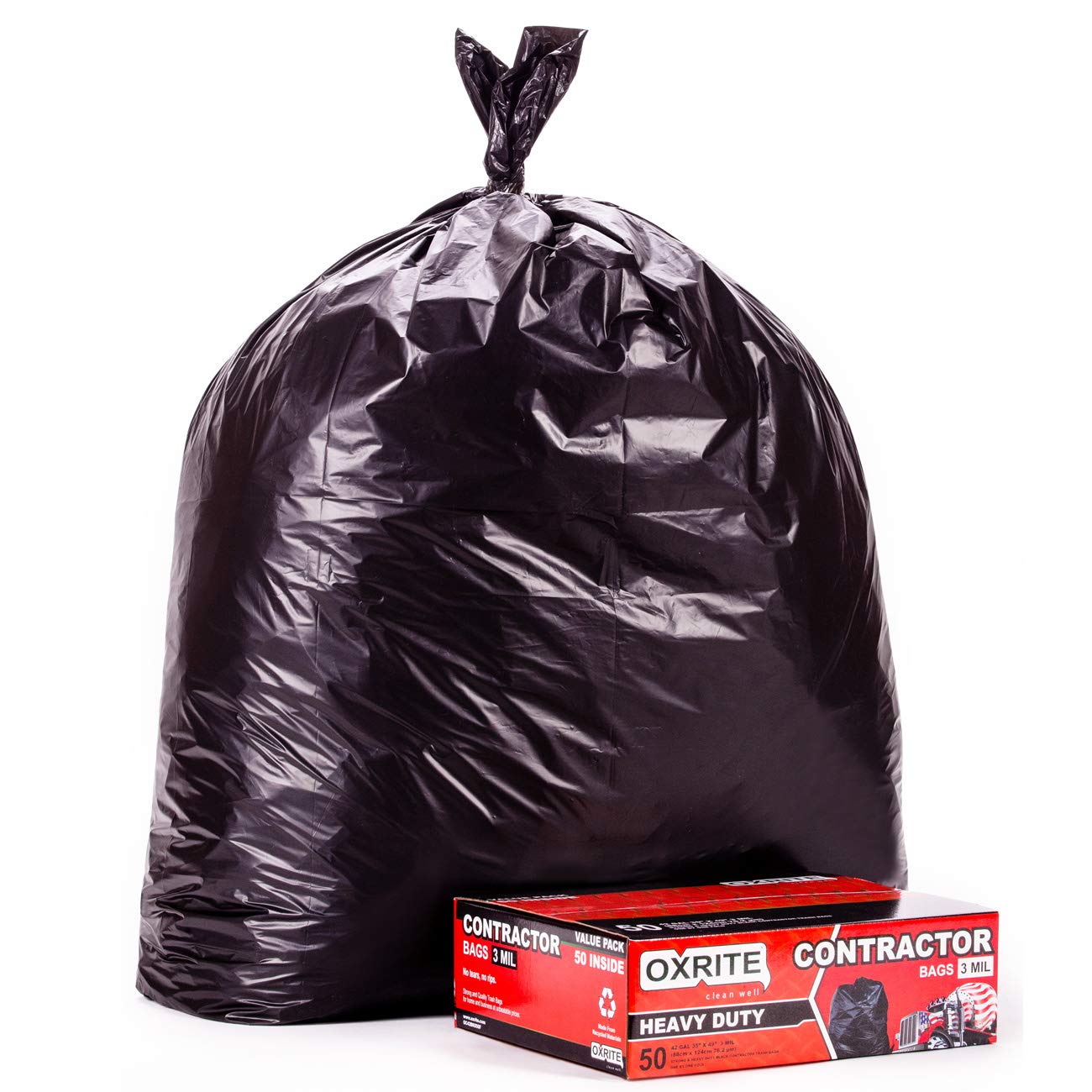 Heavy Duty Contractor Bags by OXRITE Individually Folded