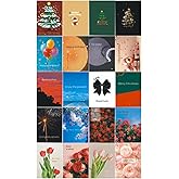 MITAOPY Pack of 20 Assorted Occasion Greeting Cards, Good Vibes—Birthday, For You, Merry Christmas, Blank Cards & Birthday Cards Assortment, 20 Cards with Matching Peel-and-Seal Envelopes