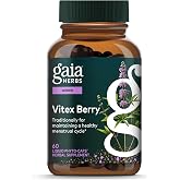 Gaia Herbs Vitex Berry 1000 mg, 60 Vegan Capsules, 30 Servings | Vitex Organic Chasteberry Traditionally Used to Support Hormone Balance for Women &amp; Healthy Menstrual Cycle*