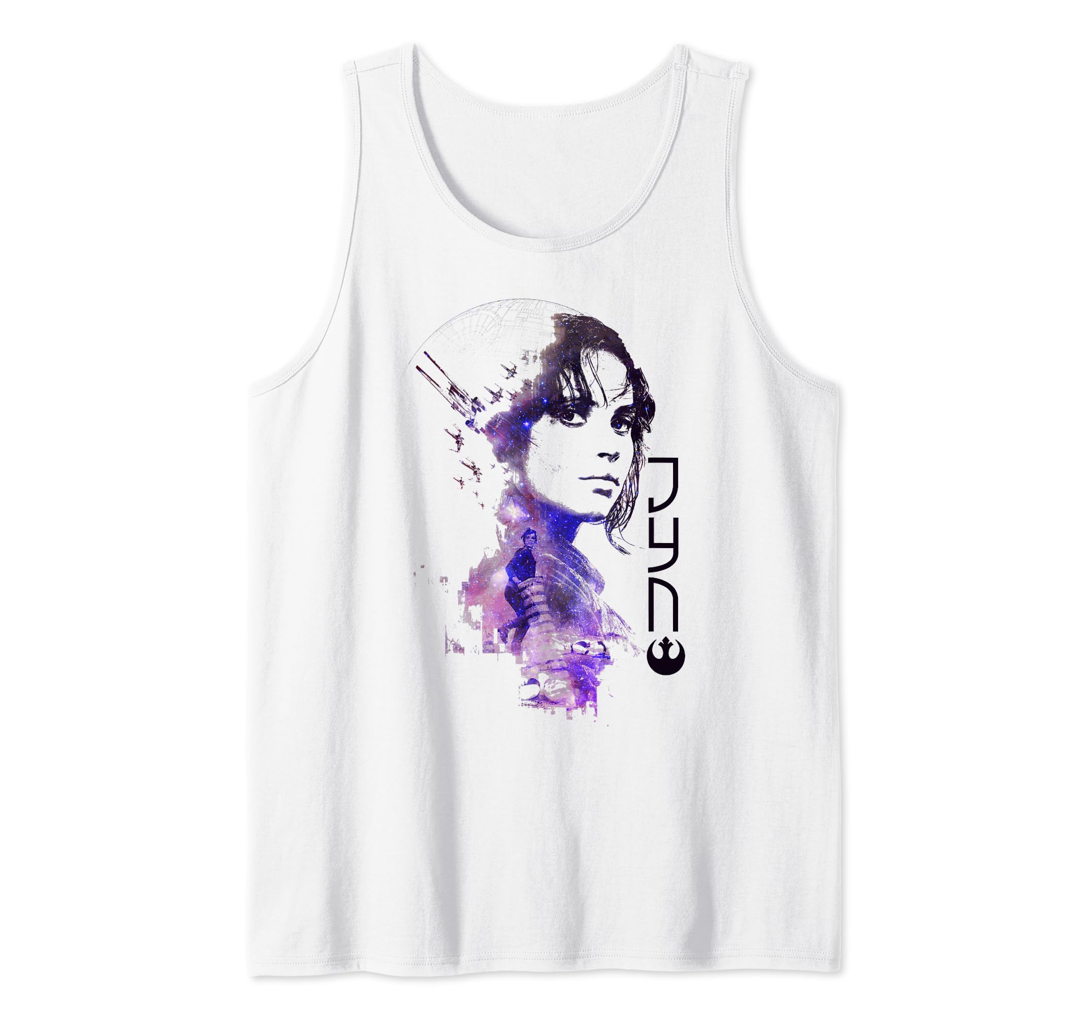 Star Wars Rogue One Jyn Fade Death Star Tank Top