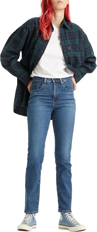 Femme Jeans 724 High Rise Straight, Blue Wave Mid, 27W / 30L — photo 5 sur 8