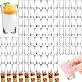 YIMITEE 144 Pack 1.2 OZ Acrylic Shot Glasses Set, Heavy Base Party Shot Glass Bulk, Clear Reusable Mini Cup, Small Kids Drinking Glassware for Whiskey, Liqueur, Jello, Cocktail, Vodka, Rum, Wine Bar