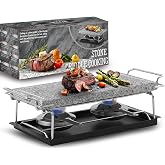 Artestia Hot Stone Steak Cooking Set, Stone Plate with Tray &amp; Rack | Natural hot stone retains heat for even cooking, keeping steak sizzling longer for restaurant-style meals at home or BBQs