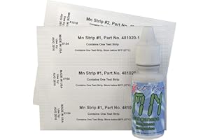 Industrial Test Systems eXact 486606 Micro Manganese Reagent Strips, 0.03-1.5 ppm Detection Range (Bottle of 24)