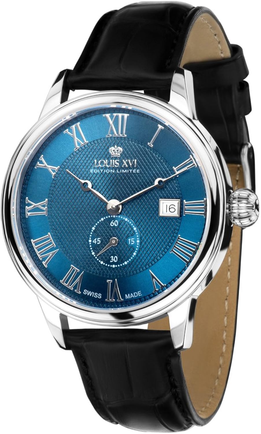 Louis XVI Louis Charles l'argent bleu saphir SWISS MADE