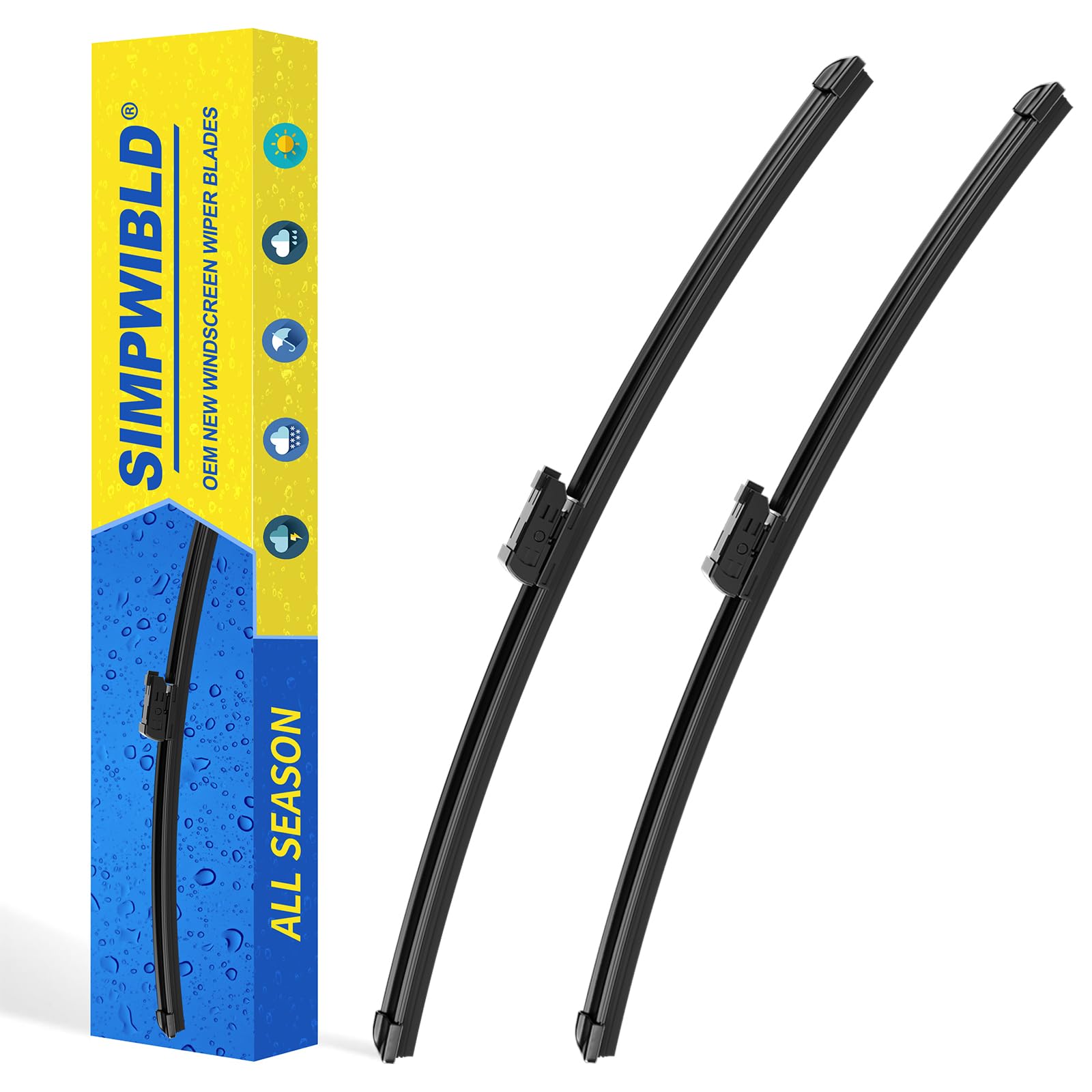 Photo 1 of 2 Factory Wiper Blades Replacement For 2011-2019 Volkswagen Jetta/2014-2017 Volkswagen Vento Original Equipment Windshield Wiper Blades Set 24"+19" (Set of 2) Top Lock