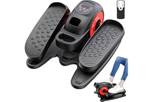 RelaxSport Under Desk Elliptical Machine, Leg Exerciser While Sitting for Seniors Adults, Quiet & Portable Elliptical Exercise Machine with Remote Control & LCD Display Monitor, 5 Adjustable Speeds