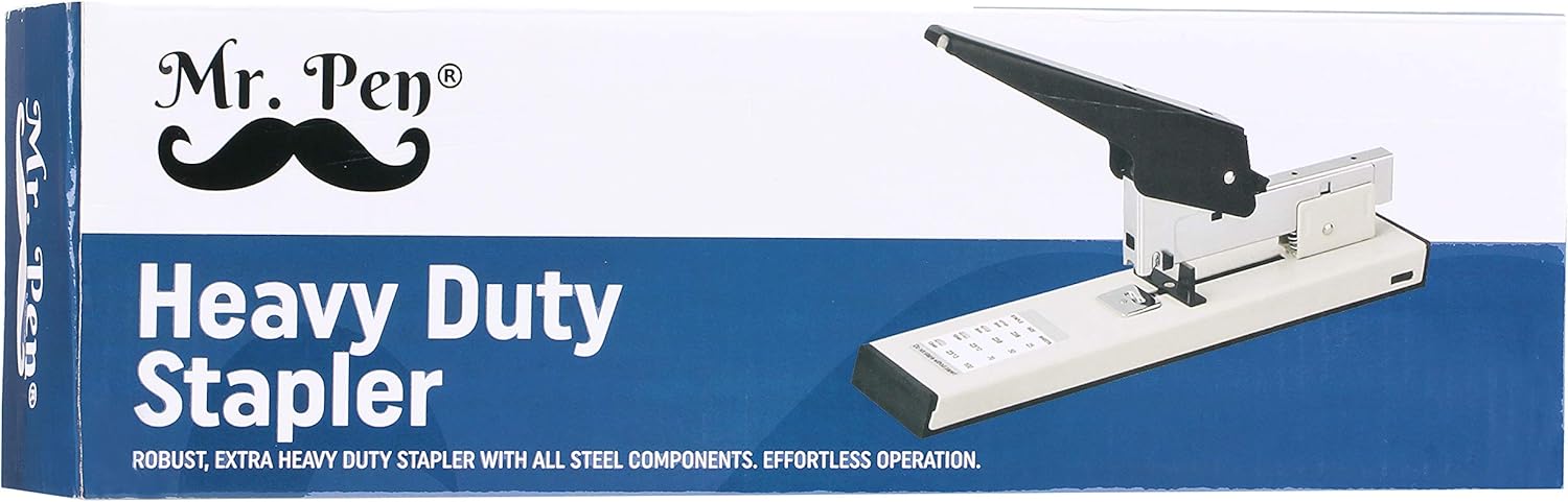 Mr. Pen- Heavy Duty Stapler with 1000 Staples, 100 Sheet High Capacity, Office Stapler, Desk Stapler, Big Stapler, Paper Stapler, Commercial Stapler, Large Stapler, Industrial Stapler, Heavy Stapler : Office Products