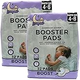 Diaper Booster Pads Overnight – Adhesive Diaper Inserts for Boys & Girls – Overnight Liners for Sizes 4–6 – Stops Leaks, Reduces Rash – Booster Pads Baby (2 Packs)