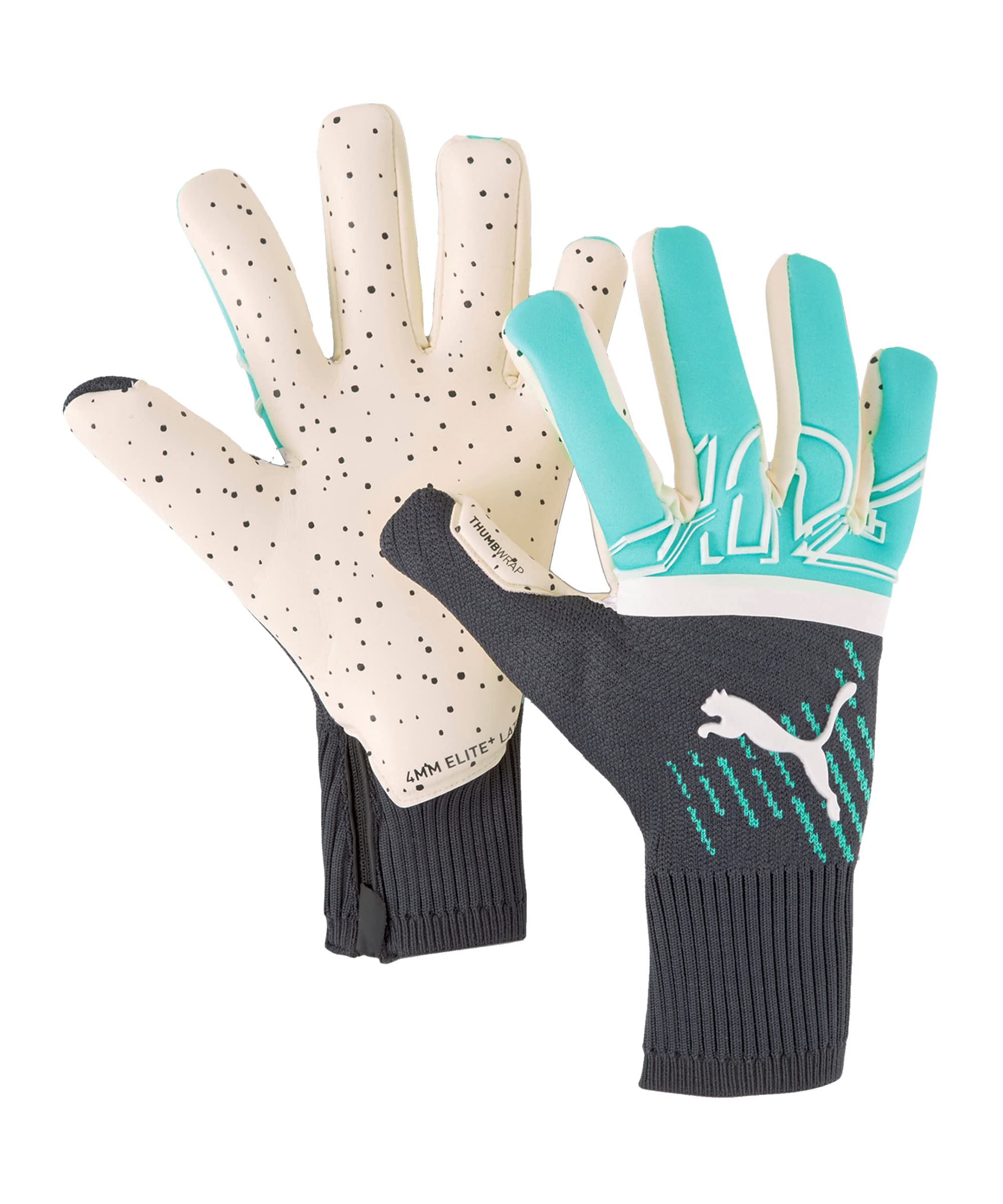 PUMA Unisex FUTURE Z Grip 1 Hybrid Goalkeeper Gloves, Green Glare-Elektro Aqua, size: 11