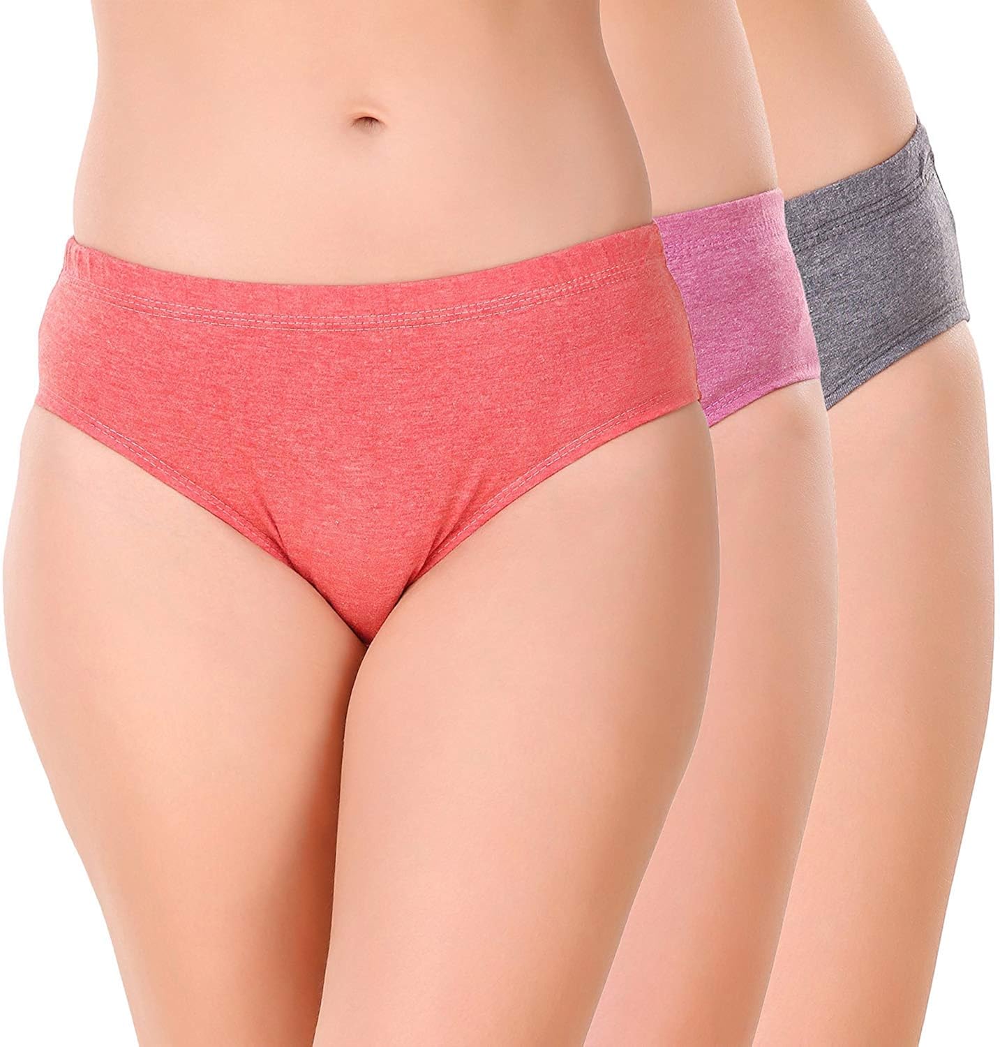 Buy Women's Cotton Panties (Pack of 3) (SJptypck3elitL_Multicolored