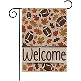 Football Garden Flag for Outside, Yard Outdoor House Garden Patio Lawn Party Supplies, Flag Double Sided 12x18 Inch Small Fall Garden Flag
