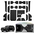 SKTU Door Slot Mat for 2024 2025 Toyota Land Cruiser Door Groove Gate Pad 18Pcs Fit 2024 2025 Land Cruiser Accessories Door Compartment Cup Center Console Liners Land Cruiser Floor Liners (Black)