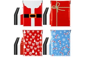 Sinload 200 Pcs Large Christmas Poly Mailers 10 x 13 Inch Waterproof Christmas Mailer Envelopes Holiday Shipping Bags for Small Business Xmas Gifts(Xmas Red)
