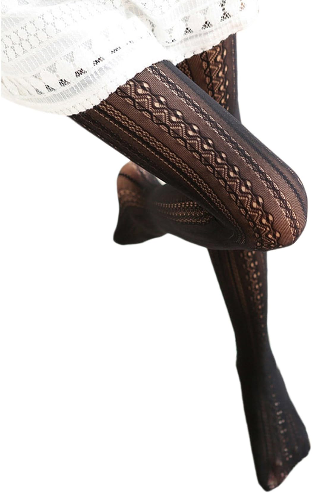 Ealafee Women's 2020 Sexy Lace Tights Long Socks Stocking Hollow Out Pantyhoses