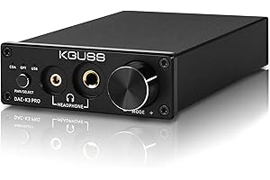 KGUSS DAC-K3 PRO USB DAC Headphone Amplifier Mini HiFi Optical/Coaxial/USB DAC Decoder Audio 24Bit 192KHz DA Converter ESS9018K2M Decoder Multifunctional Preamp Desktop Amplifier (Black)