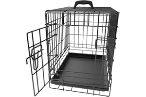 Dog Crates for Small Dogs - Dog Crate 20" Pet Cage Single-Door Best for Puppy & Kitten Pets - Wire Metal Kennel Cages with Tr