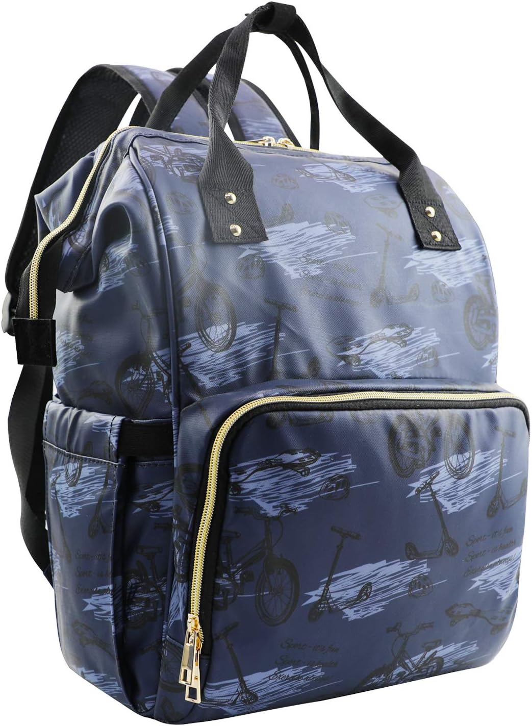 MIGER Diaper Bag Backpack, Soft Leather Baby Nappy Bag with Insulated Pockets