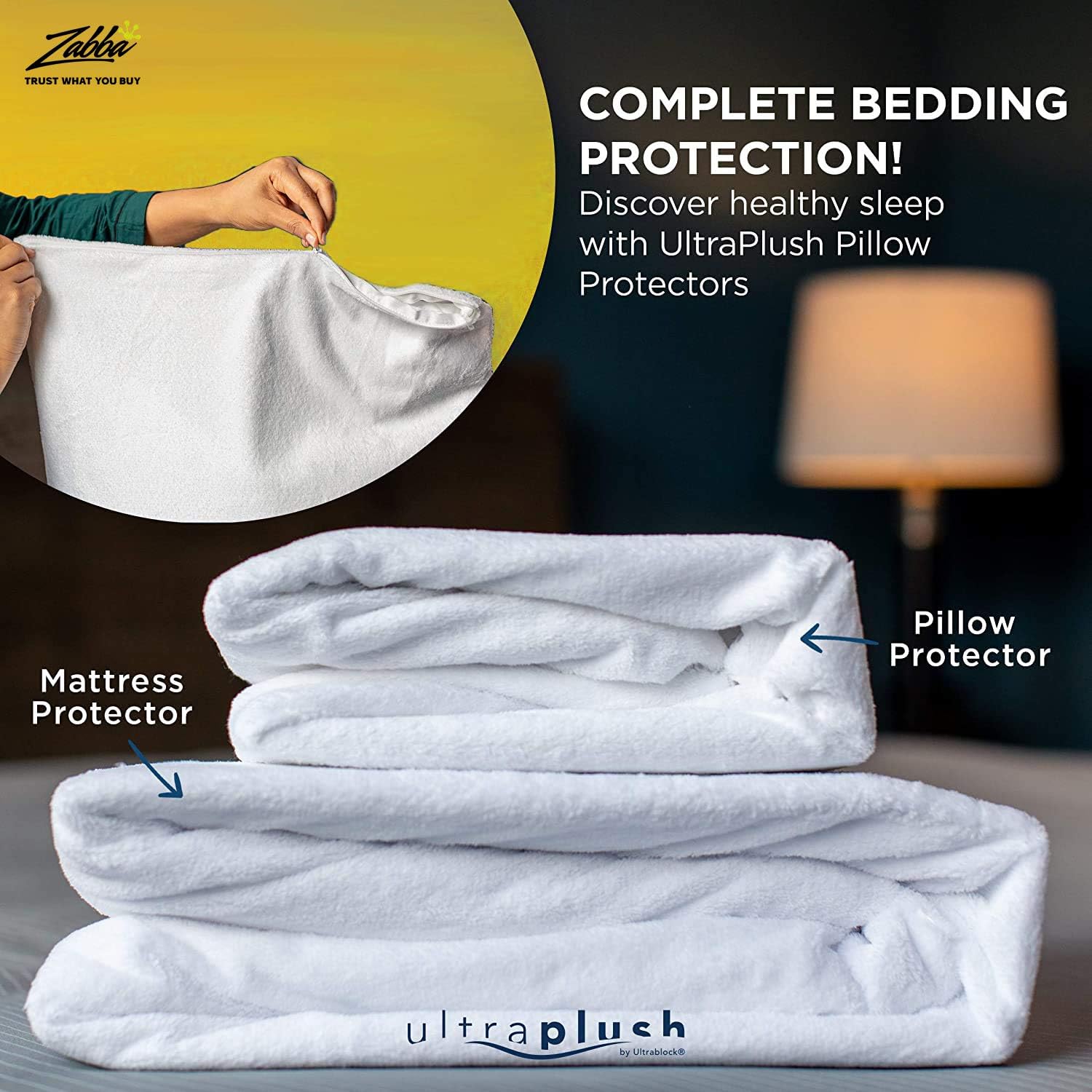 Ultra Plush 100% Waterproof Premium Mattress Protector, Luxuriously Soft and Comfortable, Protects Against Dust Mites and Allergens, Stretchable Deep Pocket Ensures Snug, Easy Fit (Queen Size): Home & Kitchen