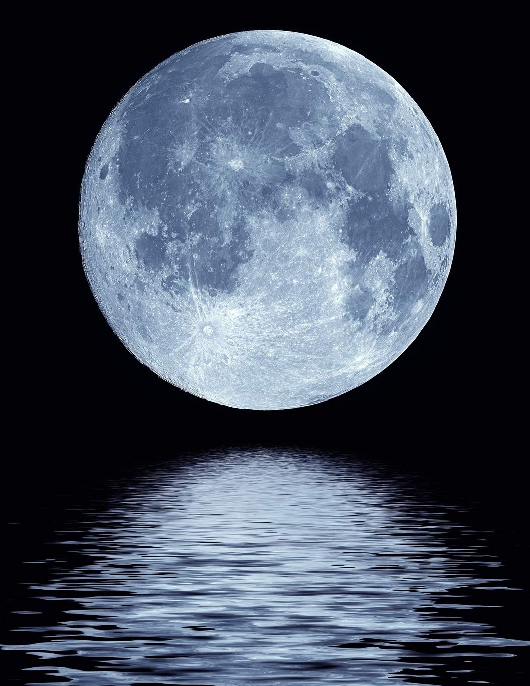 Blue Moon On The Water At Night Journal Notebook College Ruled Lined Paper 8 5 X 11 1 Pages 60 Sheets Dumkist Amazon Com Books