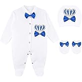 Lilax Baby Boy Newborn Crown Jewels Layette 3 Piece Gift Set