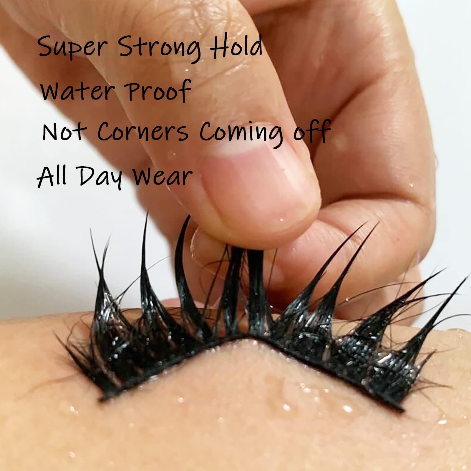 Super Strong Hold Waterproof Latex-Free Eyelash Adhesive - Clear Lash Glue Suitable for Sensitive Eyes - 5ml/0.18oz (1 Pack)