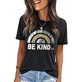 IRISGOD Womens Graphic Tees Casual Summer Short Sleeve Vintage T Shirts Tops