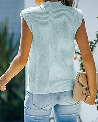 Amarmia Women's Mock Neck Knit Sweater Vest