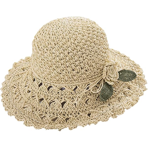Women Foldable Summer Wide Brim Packable Sun Hat Travel Straw Fedora Hat Floral5 71Gk3RtVe2S._AC_UY350_.jpg main image 4
