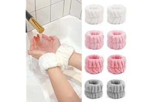 Ayesha Wrist Bands for Washing Face Skincare Wristbands Make up Remover Wrist Cuffs No Drip Cleansing Cuffs for Makeup Skincare 8PCS