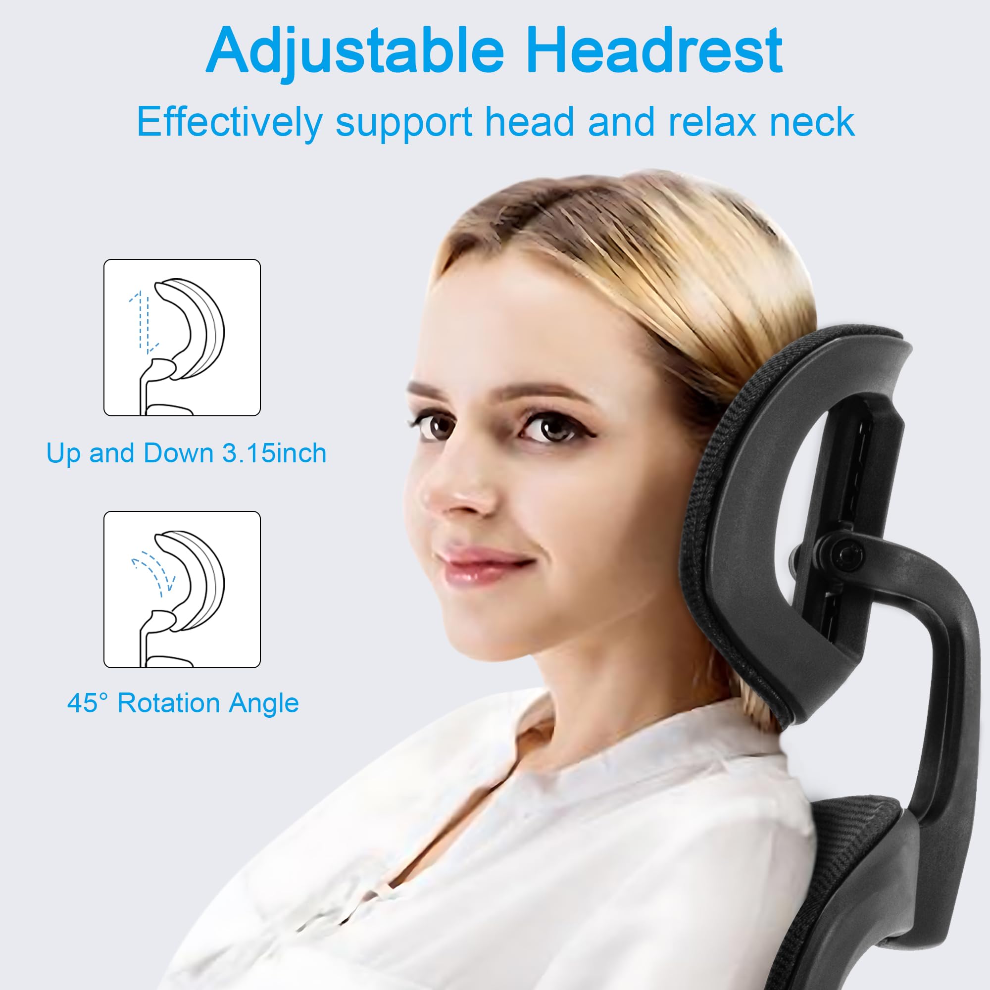 Mua VECELO Swivel Ergonomic High Back Mesh Office Chair with Adjustable ...