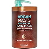 Argan Magic Restorative Hair Mask - Protein Rich Conditioning Hair Mask that Hydrates, Restores And Repairs Damaged Hair | Made in USA, Paraben Free, Cruelty Free (24 Oz)