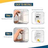 MAISUZA Pack of 10 UK Plug Socket Covers 3 Pin White Baby Safety view 6