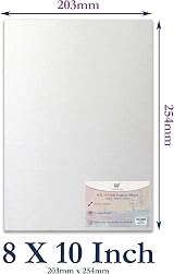 Habercrafts 8 x 10 Inch Canvas Panels, 100% Cotton, Triple Gesso Primed, 10 view 2