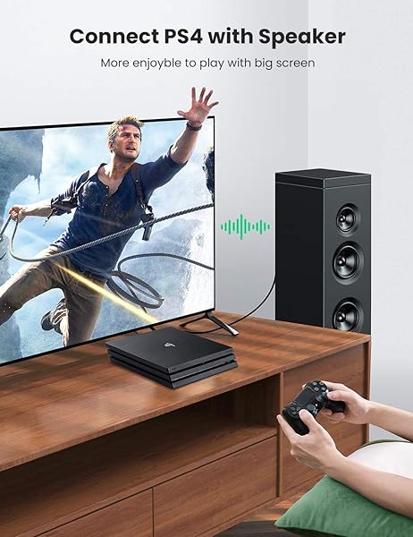 UGREEN Cable ptico Audio Digital Cable Toslink Spdif Fibra Dolby DTS 5 1 Sonido Envolvente para Barra de Sonido Smart TV PS4Xbox Amplificador Home Cinema Blu Ray PlayersDVDProyector