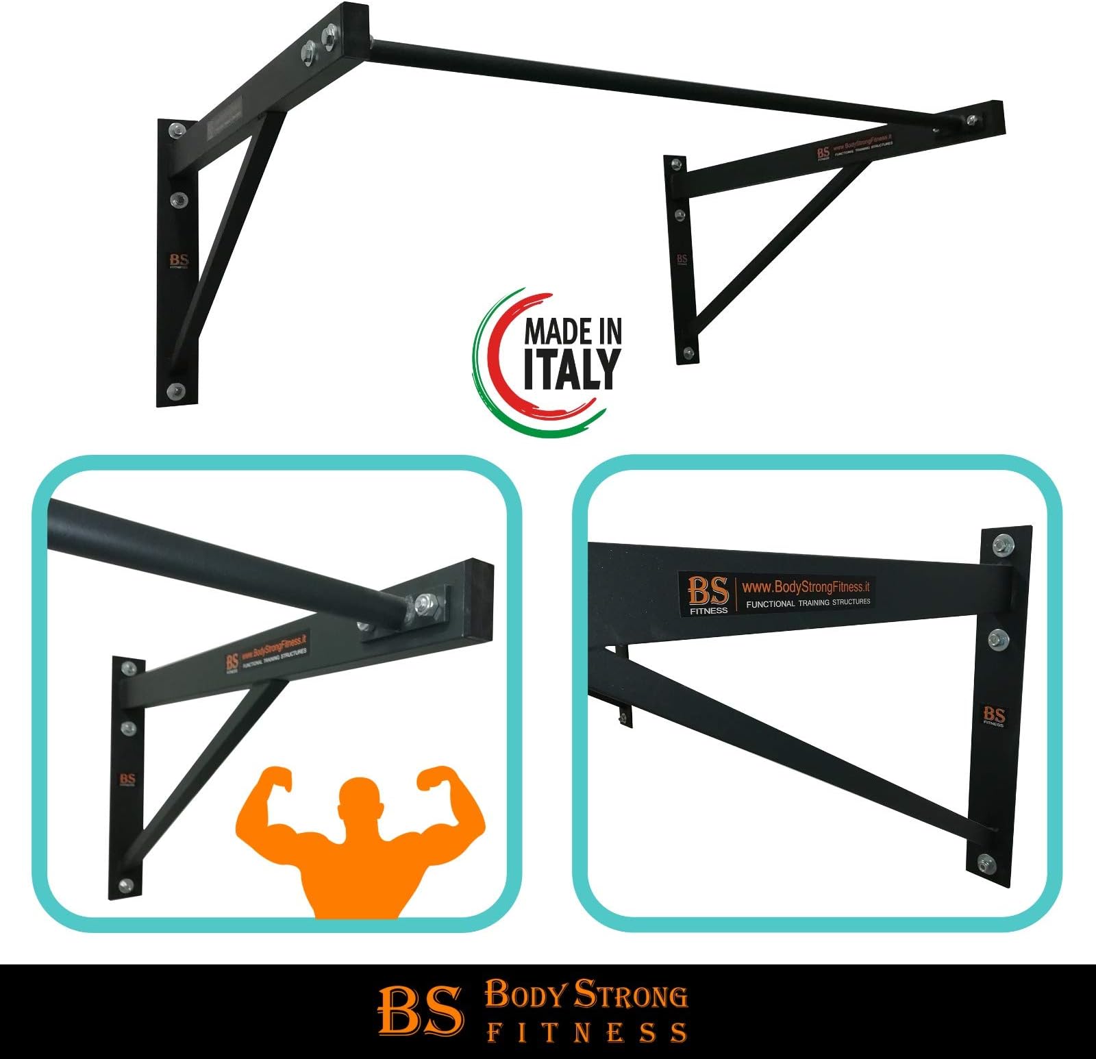 Chin Up Bar, Orange/Graffte-Crossfit-Fitness &amp; Body Building