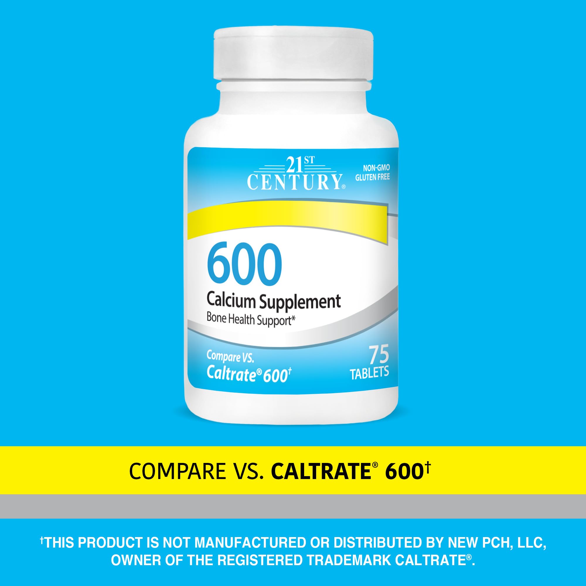 21st Century Calcium Supplement, 600 mg, 75 Count