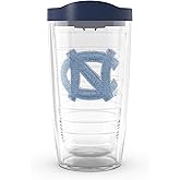 Tervis Plastic Made in USA Double Walled University of North Carolina Tar Heels Insulated Tumbler Cup Keeps Drinks Cold & Hot, 16oz, Primary Logo
