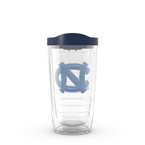 Tervis Plastic Made in USA Double Walled University of North Carolina Tar Heels Insulated Tumbler Cup Keeps Drinks Cold & Hot, 16oz, Primary Logo