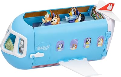Bluey 3-in-1 Transforming Plane Playset with The Heelers 5 Figures