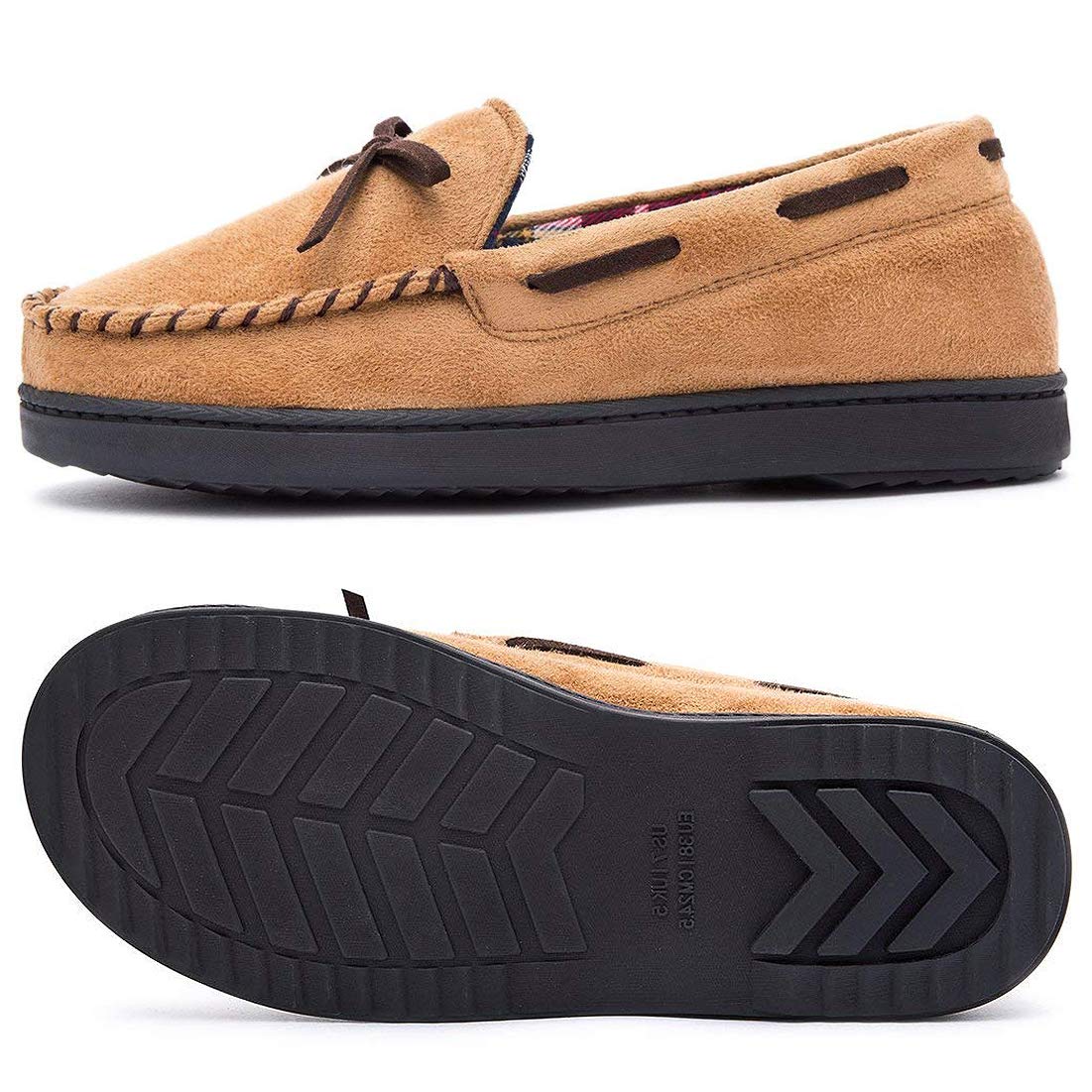 women's flannel lined moccasin slippers