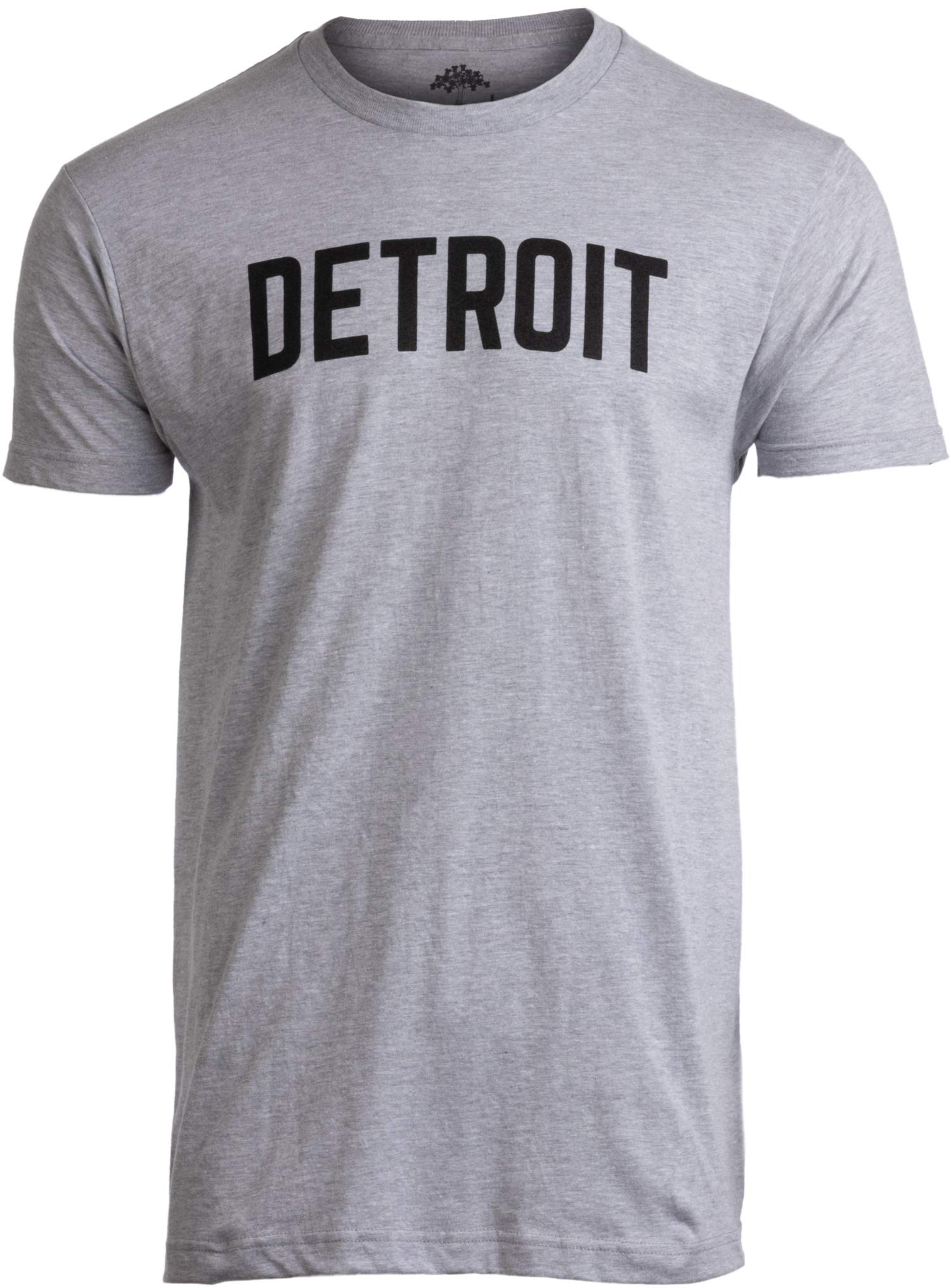 Detroit Classic Retro City Grey Detroiter 313 Cool Michigan T Shirt