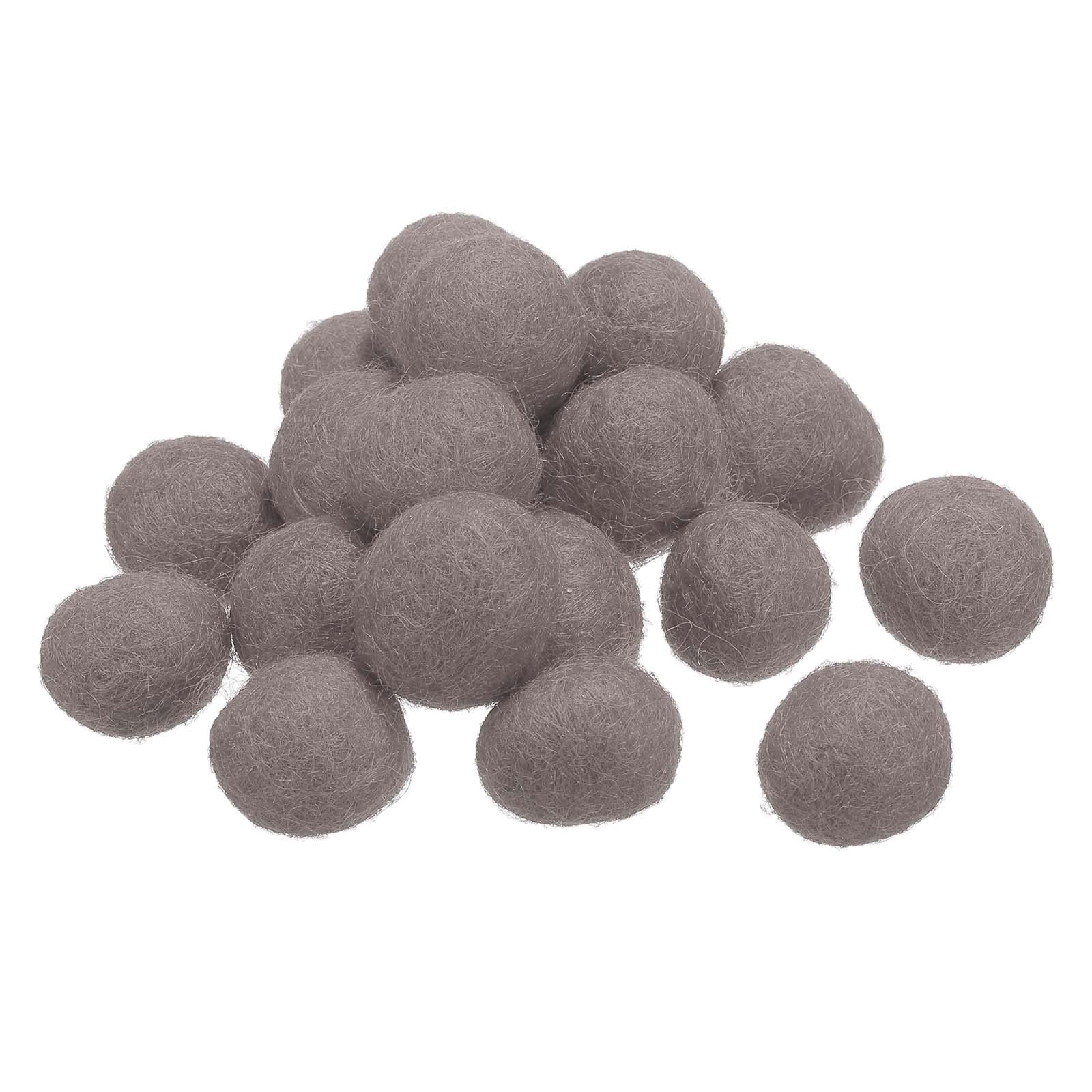 PATIKIL Wool Felt Balls Beads Wool Felting Pom 2cm 20mm Grey for Home Crafts Handcrafts Project DIY Pack of 20