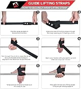 AQF Weight Lifting Straps 60CM Cotton with Neoprene Padding Pair view 5