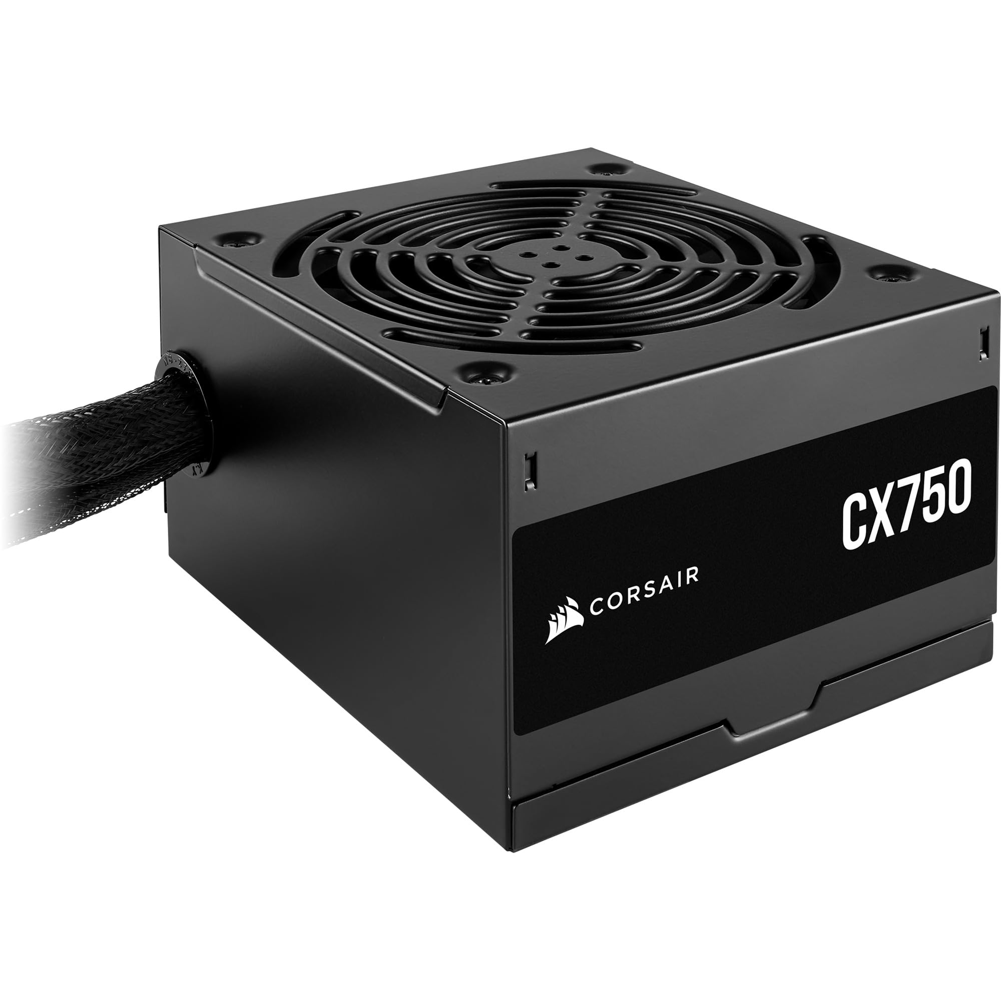 Corsair Cx750 Atx 750W Power Supply - 80 Plus Bronze Certified - Low Noise - Sheathed Cables - Non-Modular - Eu - Black - View 7