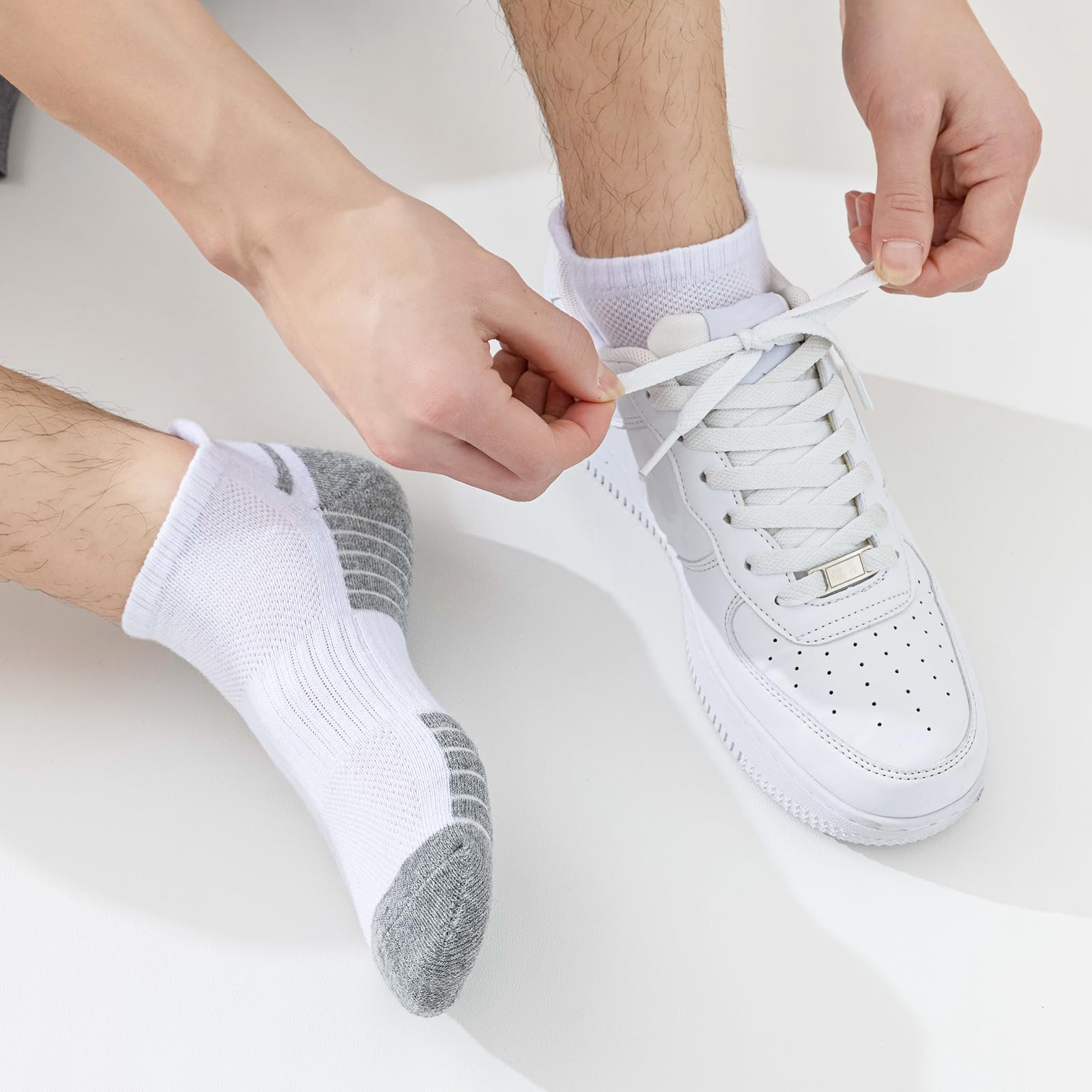 SockWaddles Baumwoll Sneaker Socken Damen Herren, 6 Paar, Gepolstert 3